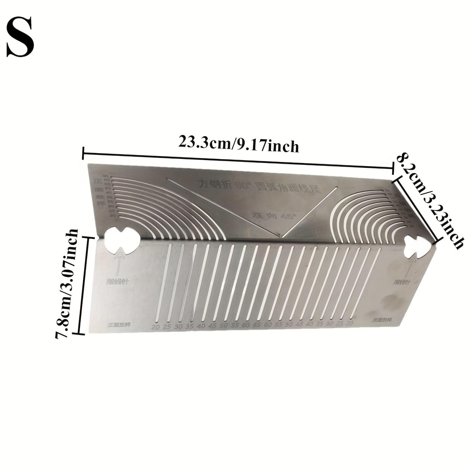 

90 Degree Adjustable Angle & Arc Marking Tool Dual-Purpose Linear Arc Scribing Multi-Function Parallel Line Drawing