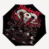 Slipknot Band Logo Automatic Opening Rain Umbrella - Portable 3-Fold Design with 8-Bone Iron Frame, Gift for Fans and Travelers0104338a