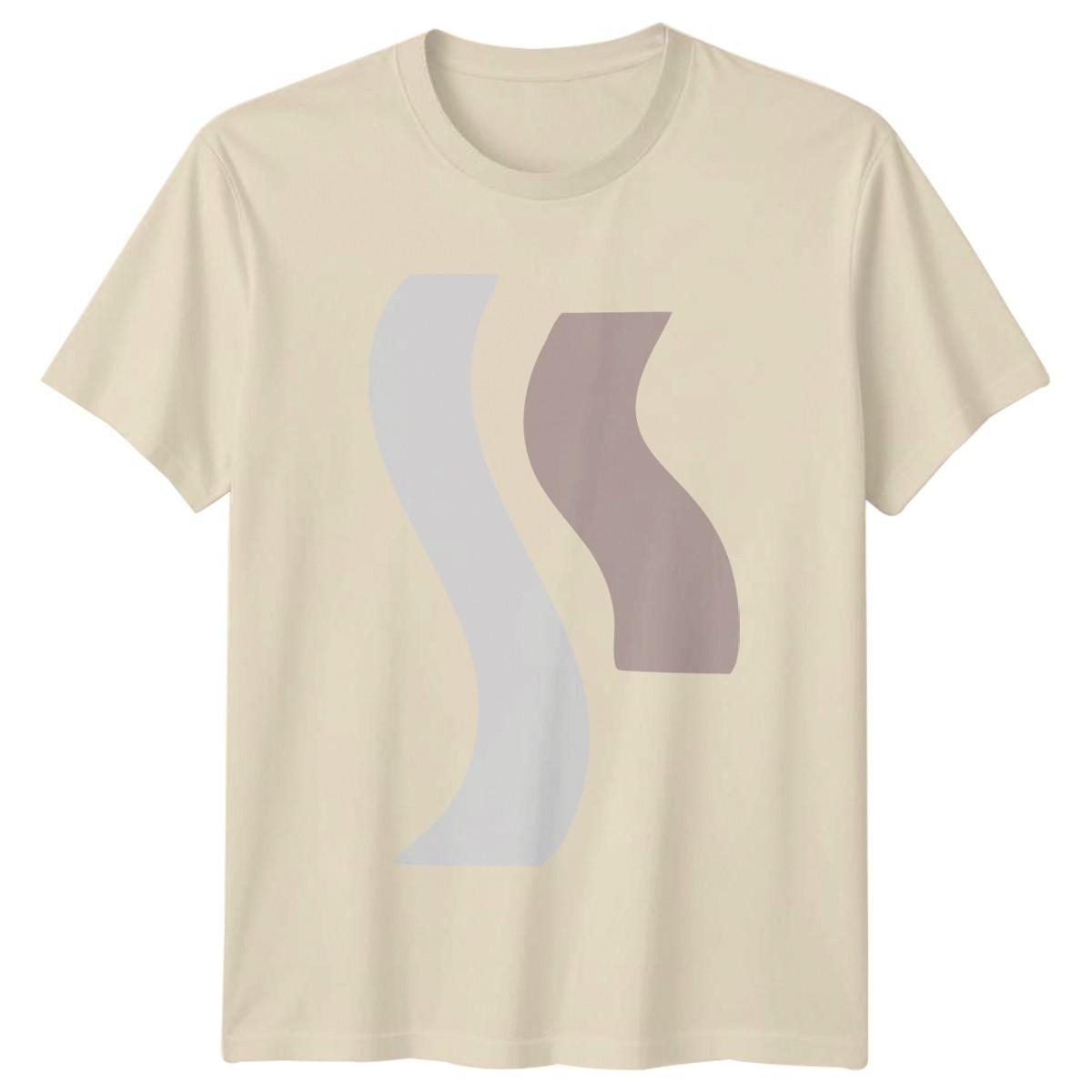 Abstract Wavy Shapes Design T-Shirt Wavy Lines Abstract Art Gift For Him And Her XXXXL