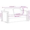 Floor Sofa with Sleeping Function Cream 112x174x55 Cm Fabric