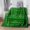 Soccer Football Field Print Flannel Blanket Soft Warm Throw Sofa Bedroom Game Room Birthday Gift Indoor Home Bedding Decor