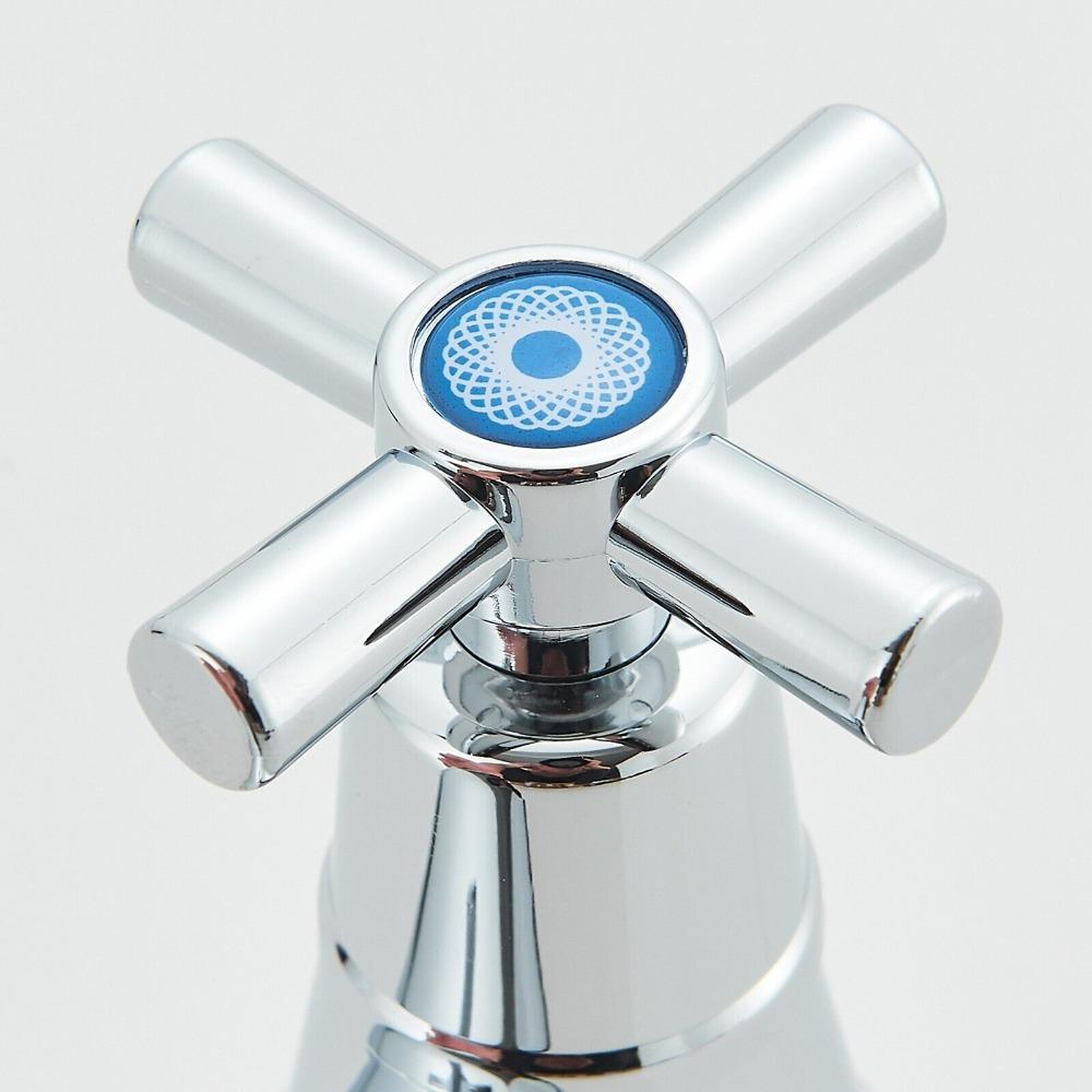 

Faucet Premium Chrome Bathroom Taps Universal Interface Traditional Hot Cold Water for Basin Sink Vanity Bathroom Accessories