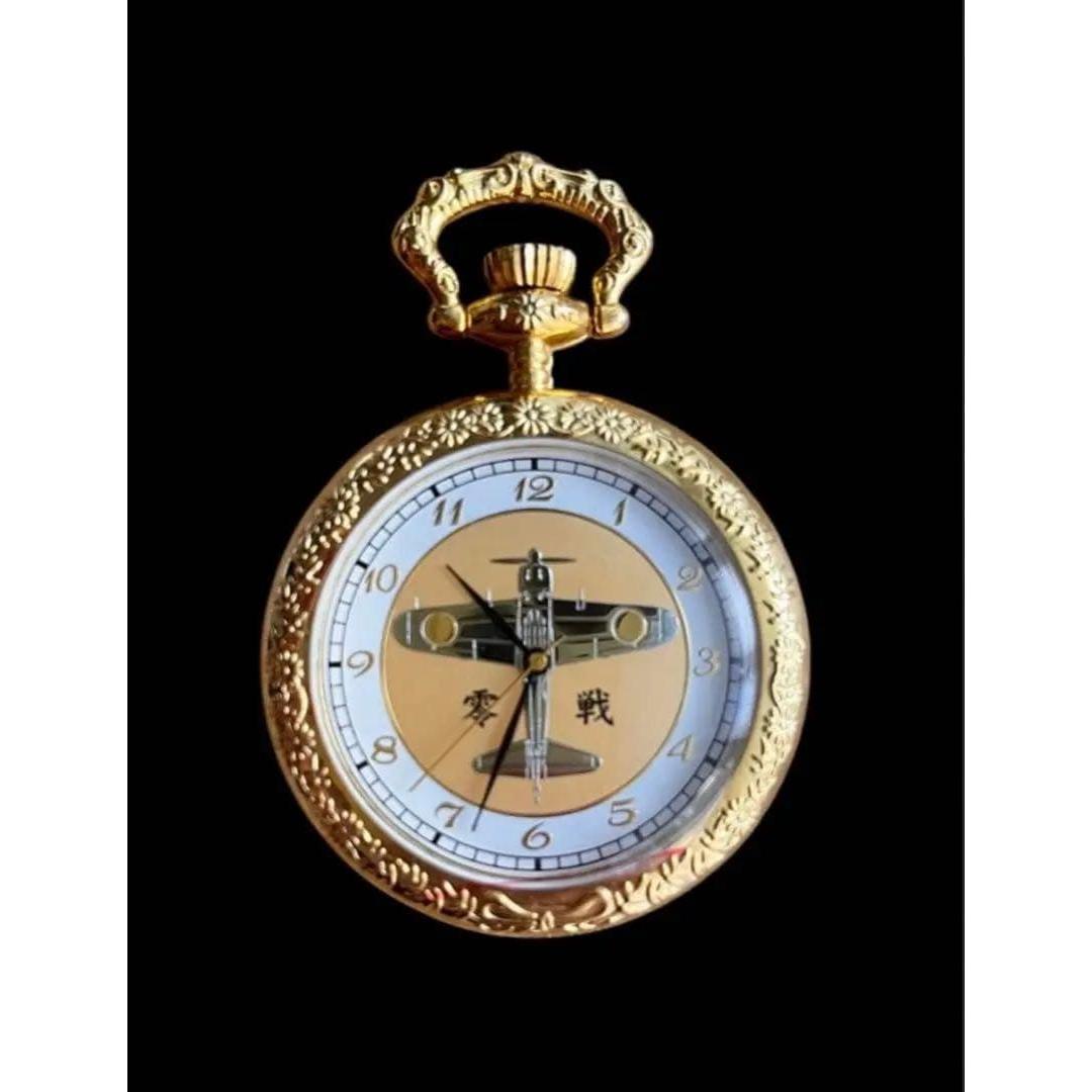Used Unused stored item Zero Fighter Battleship Yamato Commemorative Pocket Watch Rare Former Japanese Navy Collection