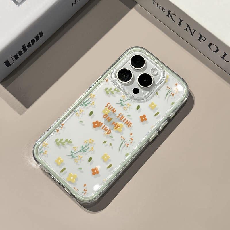 Étui de téléphone souple transparent avec lettres florales pour Samsung Galaxy S26 Ultra S23 S25 FE S24 S22 Plus A57 A37 A55 A54 A36 A35 A15 A16 Housse