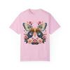 Vintage Women Celestial Moth Tshirt Boho Astrology Print Dark Academia Shirt Crewneck Casual Daily Unisex Y2K Top Streetwear