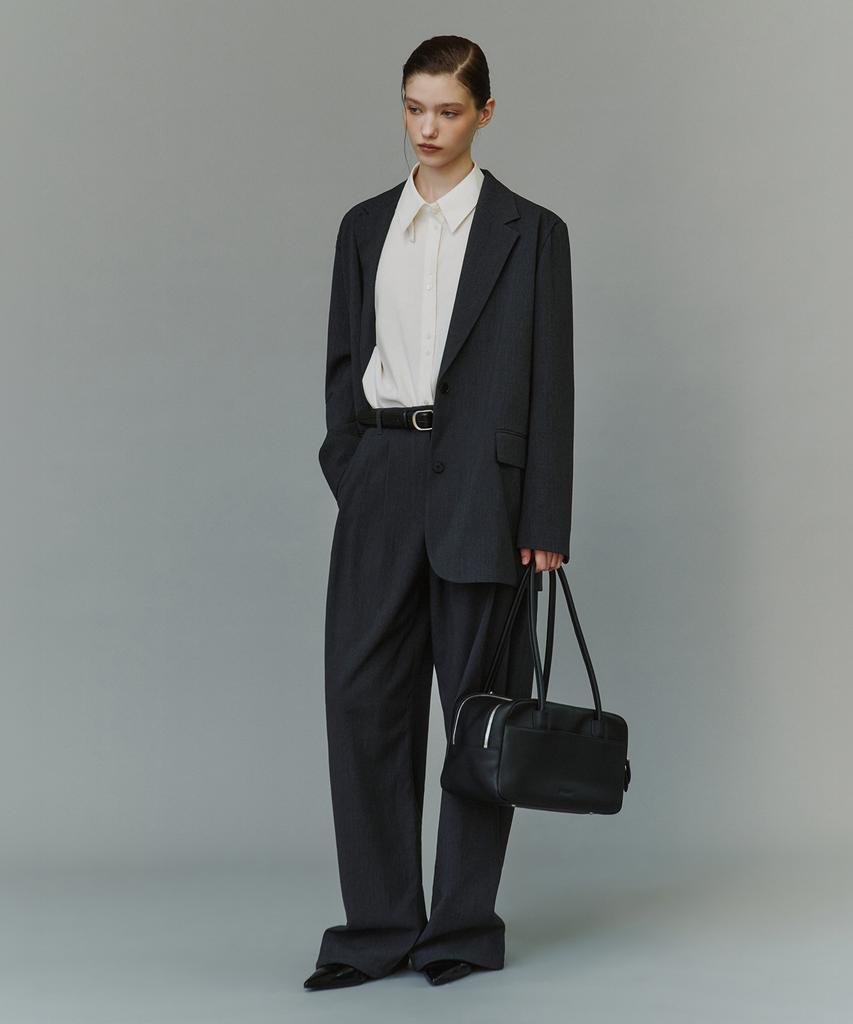 SIYAZU Si Gentle Tailored Blazer Setup_Charcoal