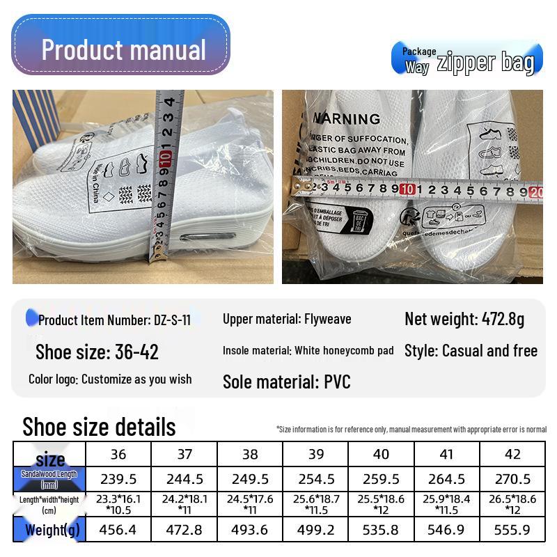 Women's Casual Thick-Soled Breathable Mesh Height-Increasing Shoes with Soft, Shock-Absorbing Air Cushion Soles