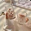 330ml or 410ml Braided Transparent Glass Cups with A High Appearance Level Perfect for Daily Drinking and Festival Gatherings