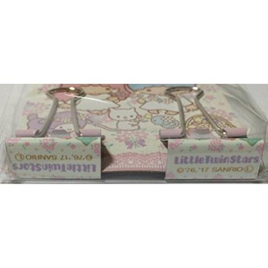 Sanrio Little Twin Stars Double Paper Clip 3-Piece Set Pinch 1 Inch Office Stationery