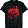 Veterans Day 2024 USA Memorial Day Red Poppy Flower Military T-Shirt