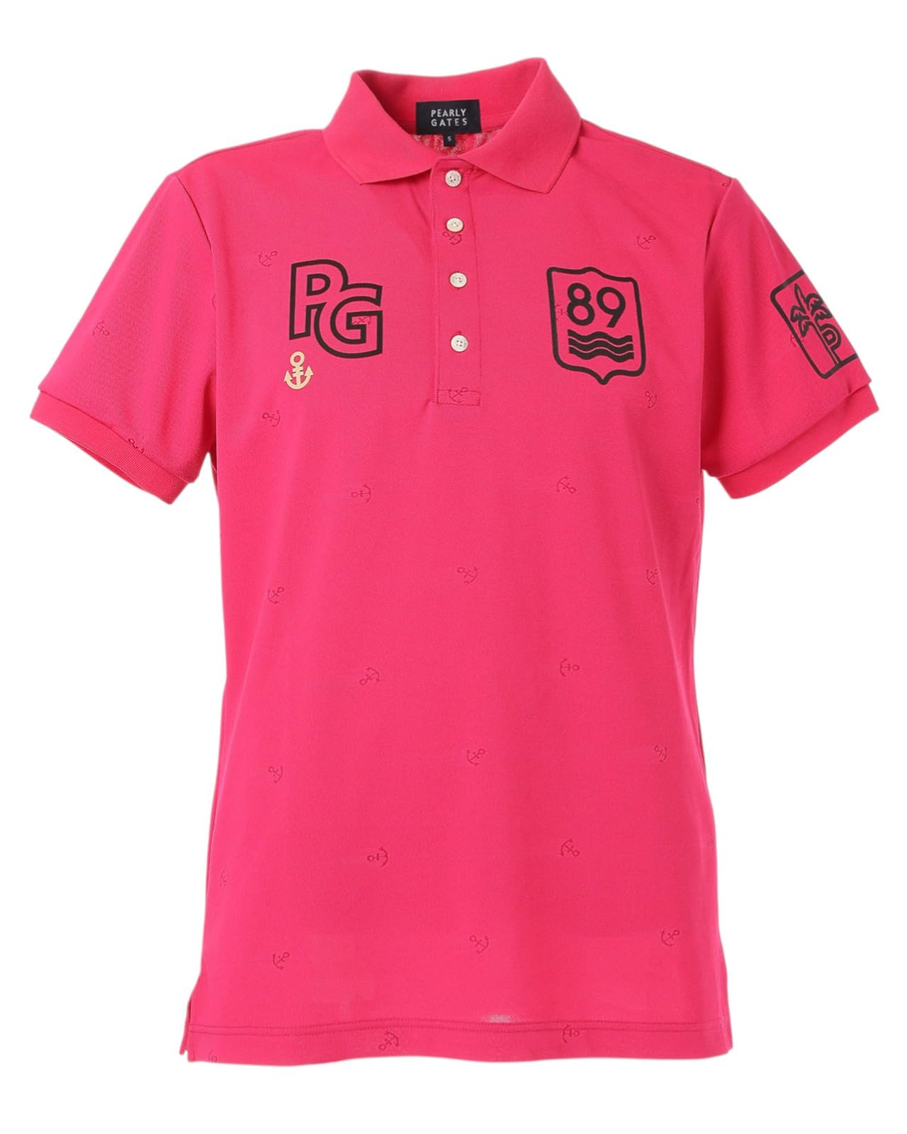 

PEARLY GATES Short Sleeve Polo Shirt and for Size 6 Pink Men s (Stretch Moisture-Wicking) Golf, (Large), (053-5260821)