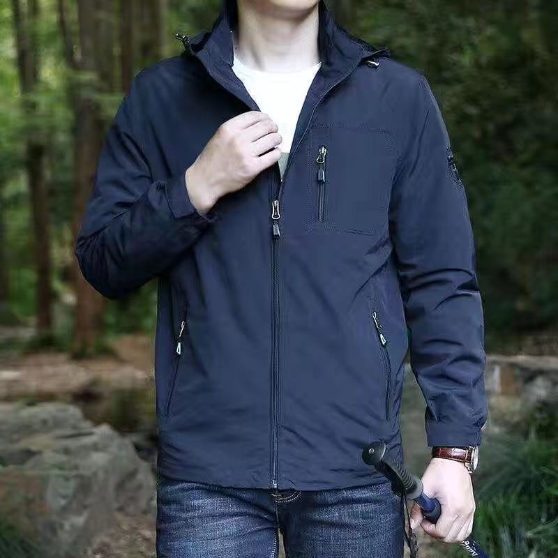 Fleece Thickened Jacket Men's Jacket Cotton Clothes Men's Loose Stand-up Collar Jacket Autumn and Winter