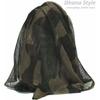 Sniper Veil Military Camouflage Mesh Army Ghillie Net Sniper Rifle Cover Camouflage Shemagh Scarf Face Headwear (Woodland)