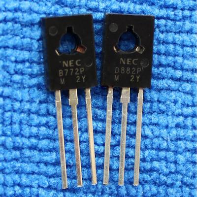 20 Paare 2SB772-P/2SD882-P 2SB772/2SD882 B772P/D882P LEISTUNGSTRANSISTOR 2SB772 + 2SD882 D882+B772 NPN PNP Silizium-Leistungstransistoren NEC TO-126 40 Stück