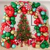 5-139pcs Christmas DIY Decoration Christmas Balloon Set Cane Candy Elk Ginger People Flower Wreath Arched Decoration