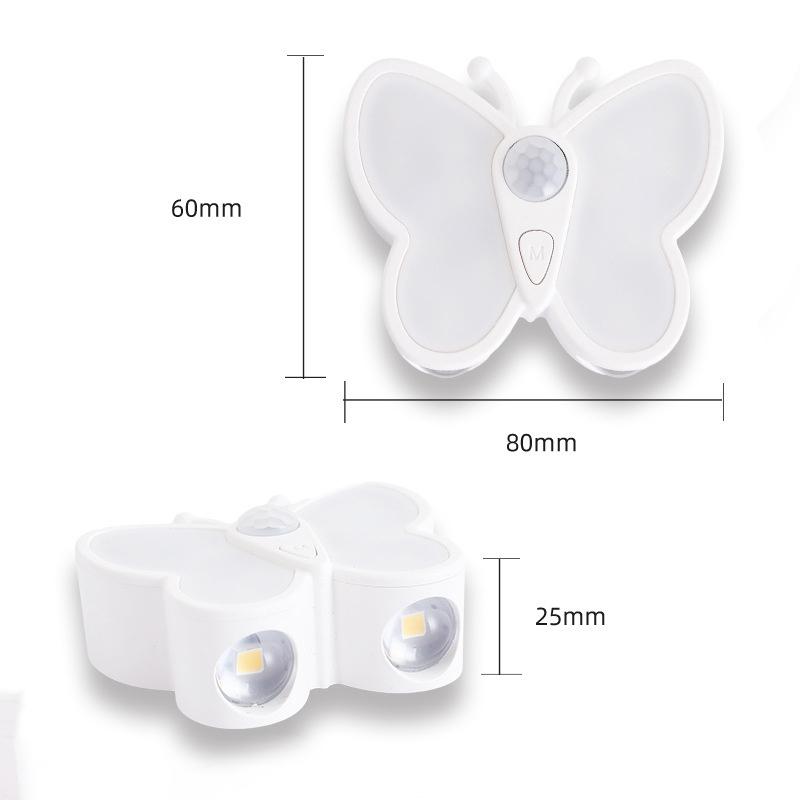 Motion Sensor Cabinet Light Butterfly Night Light With Motion Sensor Usb Rechargeable Energy Efficient Bedside Lamp Soft Glow