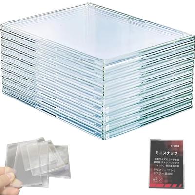 MHSKNHW Kartenhüllen 66x92mm mit 63x88mm Pokemon Karte Hart Acryl Karte Klare Karte Ideal zum Sammeln Allgemeine Sport- und Baseballkarte (10er-Pack)