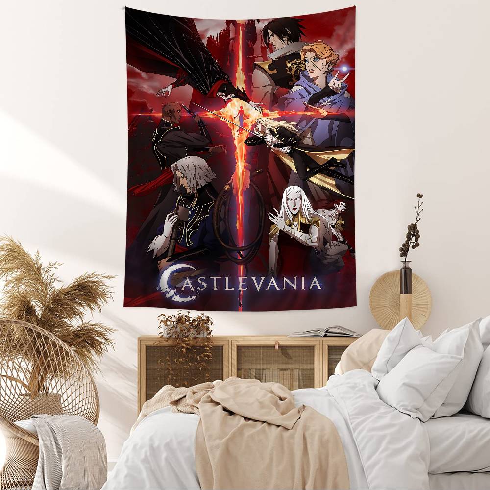 

CCastlevania Game Colorful Tapestry Wall Hanging Bohemian Wall Tapestries Mandala Wall Hanging Sheets 74x94cm(29x37in)