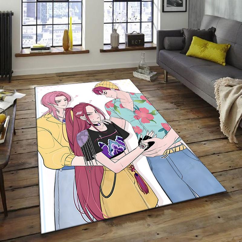 1pc KPop Demon Hunters27 Design Area Rug - Non-Slip, Soft & Cozy Floor Mat for Living Room, Bedroom, Office - Indoor/Outdoor Decorative Carpet