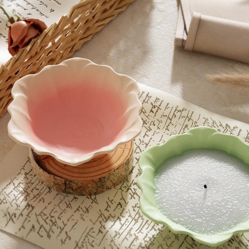 Flexible Silicone Lotuses Candle Cup Mold Home Accessory for Creative Projects and Home Decoration Daily Casual Use