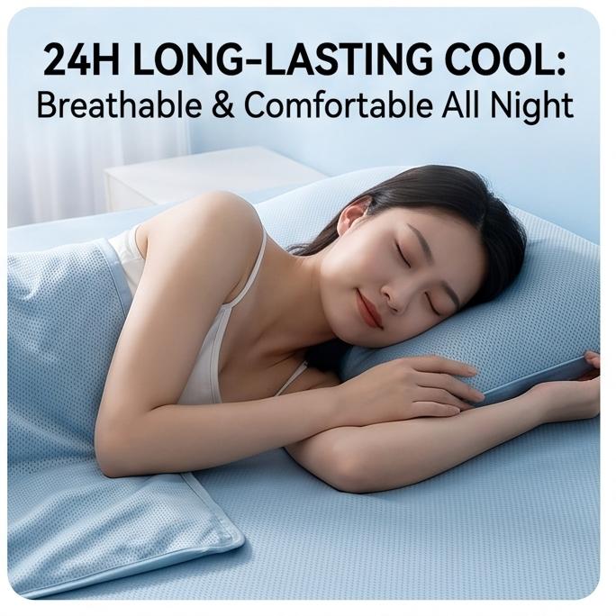 Premium Wasbare IJszijde Koelende Bedmat Ademend Huidvriendelijk Passend Plat Meerdere Kleuren Voor Hete Zomer Slaapkamer Slaap