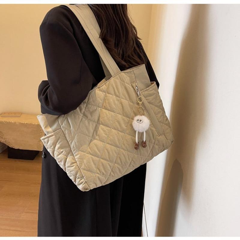 Large-capacity Diamond-shaped Bag, Niche and Versatile Commuter Tote Bag, Single-shoulder Bag