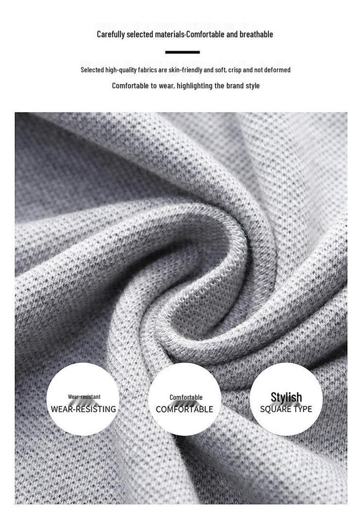 New Summer Solid Color Embroidered POLO T-Shirt for Men - Trendy Casual Short Sleeve