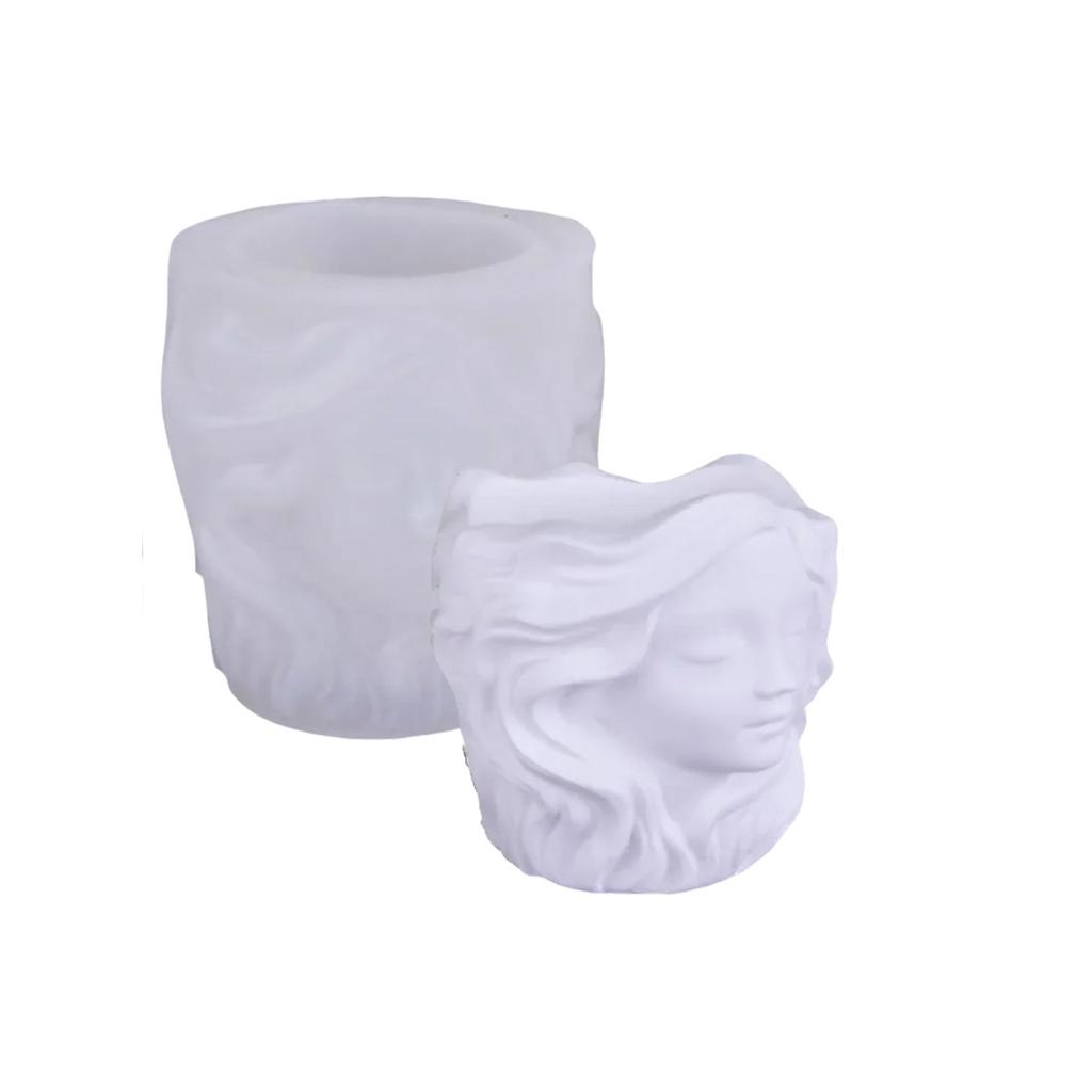 DIY Girl Flower Pot Silicone Mold For Resin Cement Crafts Unique Handmade Gift Home Decoration Jewelry Holder