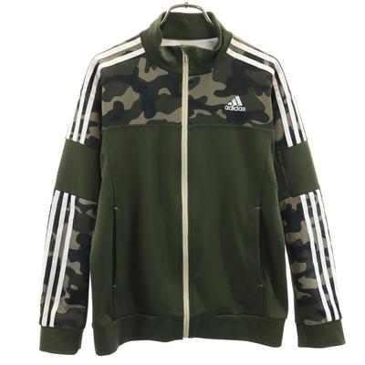 Adidas Camouflage Pattern Zip Jacket 160 Khaki Kid's Used