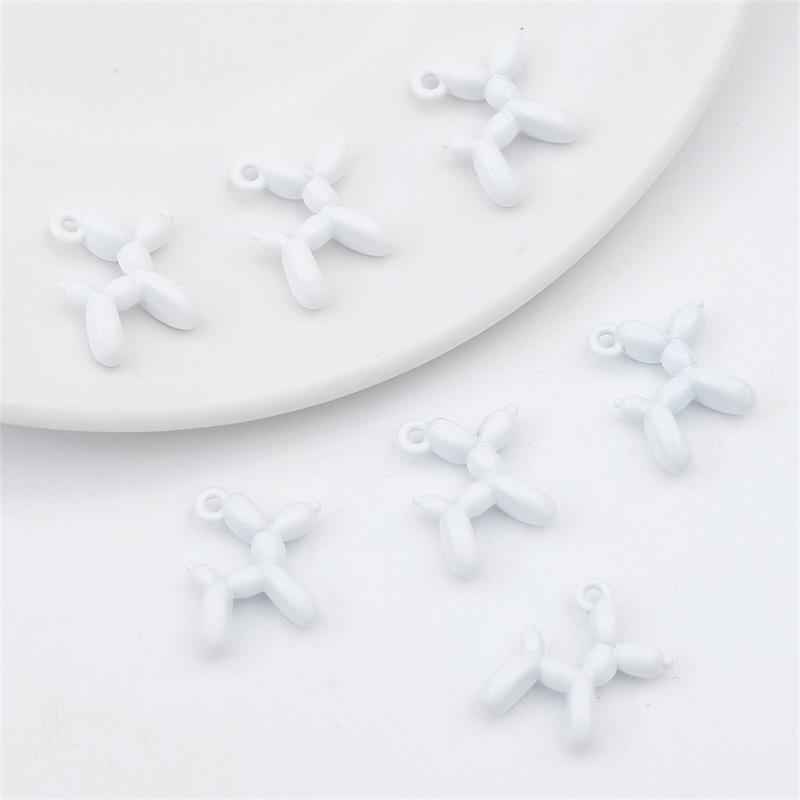 3D Colorful Balloon Puppy Alloy Pendant for DIY Jewelry Making