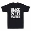 Black Cats Matter Funny Black Cat Lovers Gift Men's Cotton Short Sleeve T-Shirt