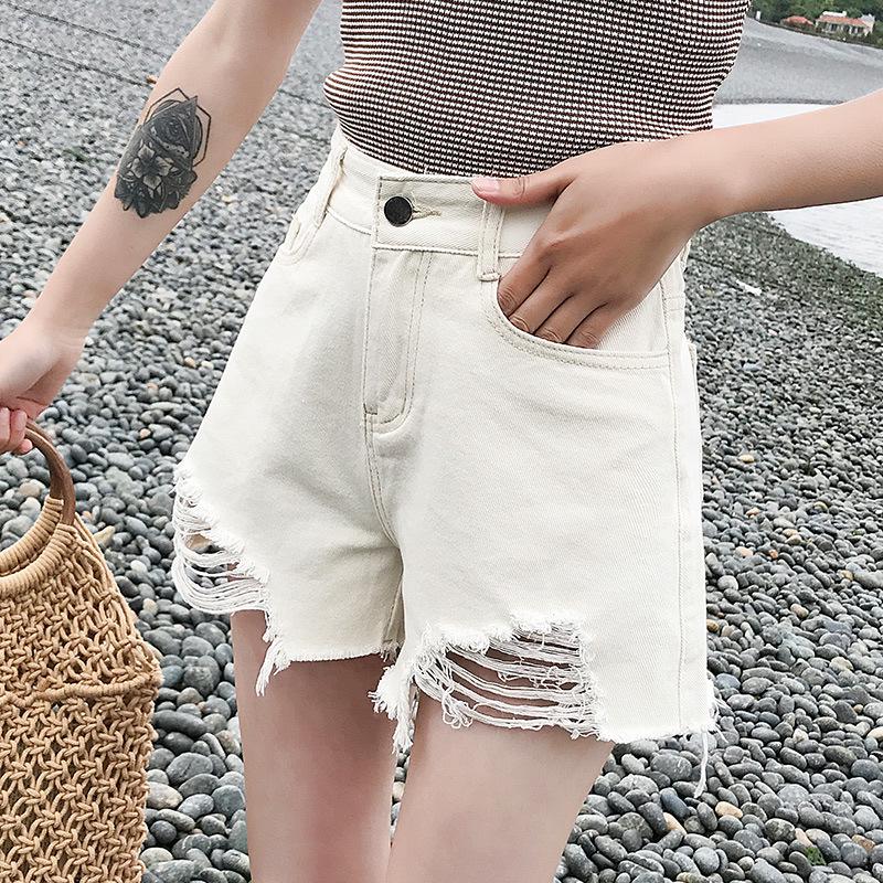2019 Summer Women's High Waist A-Line Denim Shorts: 5 Colors, Slim, Wide Leg, Loose Fit
