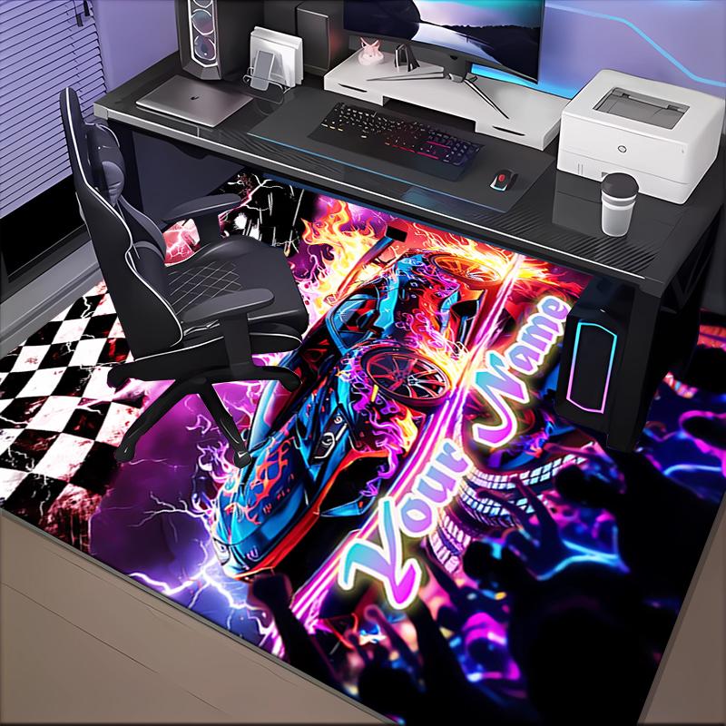 1PC Custom Name Dreams Ignite Theme Floor Mat Ideal for Living Room, Game Rooms, Office, Bedroom,Floor Mat Playful Design
