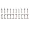 100 Sets Rivet and Screw Stainless Steel M2.5 Flat Round Head Rivet Stud Fastener Set for Leather Crafts Decoration
