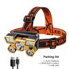 Headlamp with Strong Long-range Shooting, USB Charging, Head-mounted Miner's Lamp, Outdoor Camping Lamp, Waterproof Headlamp