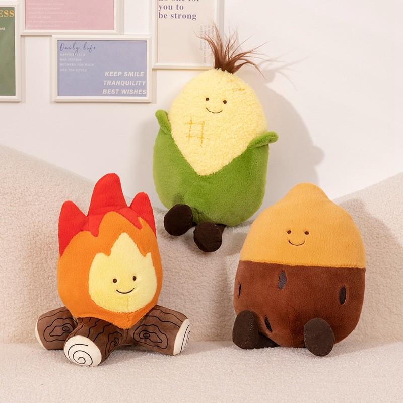 Plush Dolls Corn Food Roasted Potato Doll Campfire Home Decor Creative Gifts Kid