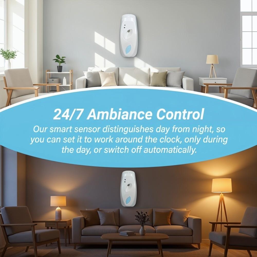 White Automatic Scent Sprayer Automatic Scent Dispenser Bathroom Toilet Living Room Bedroom