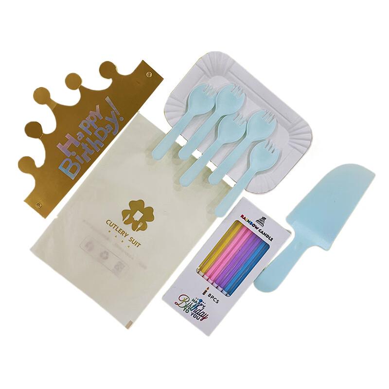 Disposable Birthday Cake Tableware Set