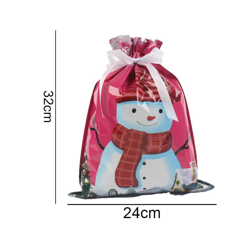 Christmas Gift Bags Large Capacity Merry Christmas Drawstring Gift Packaging Bags 2025 Navidad Party Candy Cookie Wrap Pouch
