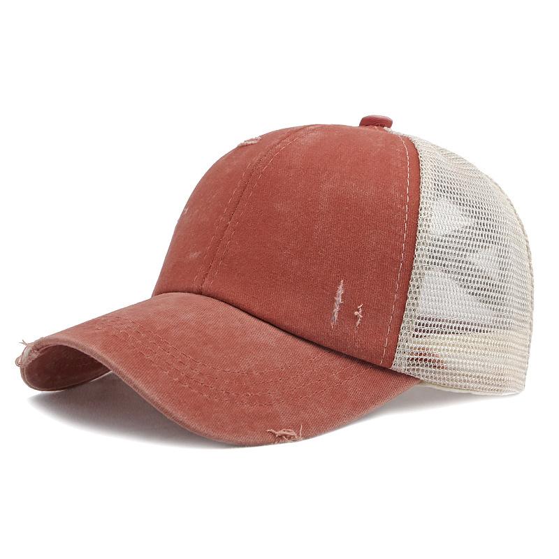 Summer Men Breathable Mesh Baseball Cap Outdoor Sports Running Snapback Cap Women Sunscreen Hat Ponytail Panama Cap Dad Hats