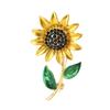 Elegant for Women Fashion Gift Sunflower Plant Jewelry Clothes Accessories Brooch Pin Lapel Pin