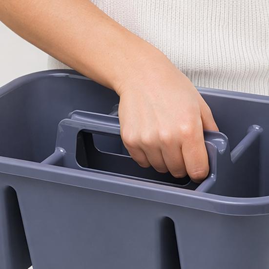 Storage Box, Large Capacity Cleaning Organizer, with Ergonomic Handle Multi-Compartment Design, for Bathroom Kitchen And Household Supplies