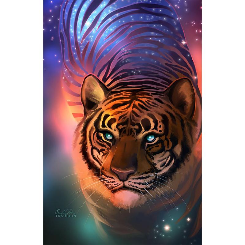

5D Полный дрель Алмазная картина Вышивка крестом Тигр Стиль Алмазная вышивка Тигр Мозаика Декор спальни