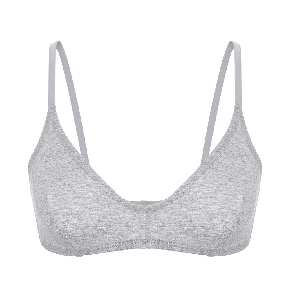 Varsbaby Women's Cotton Bralette Wireless Padded Bra V Neck Triangle Bralettes for Women