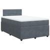 VidaXL Bed Slatted Base and Mattress Dark Grey 120x190cm Velvet 3287687