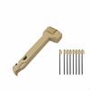 Tent Peg MultiUse Stake HookShaped End Outdoor Tool Khaki