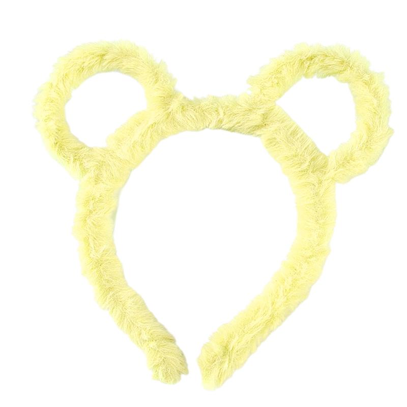 Soft Bear Ears Headbands Plush Mouse Hair Hoop for Washing Face Cartoon Animal Hairbands Halloween Costume Cosplay Headpiece