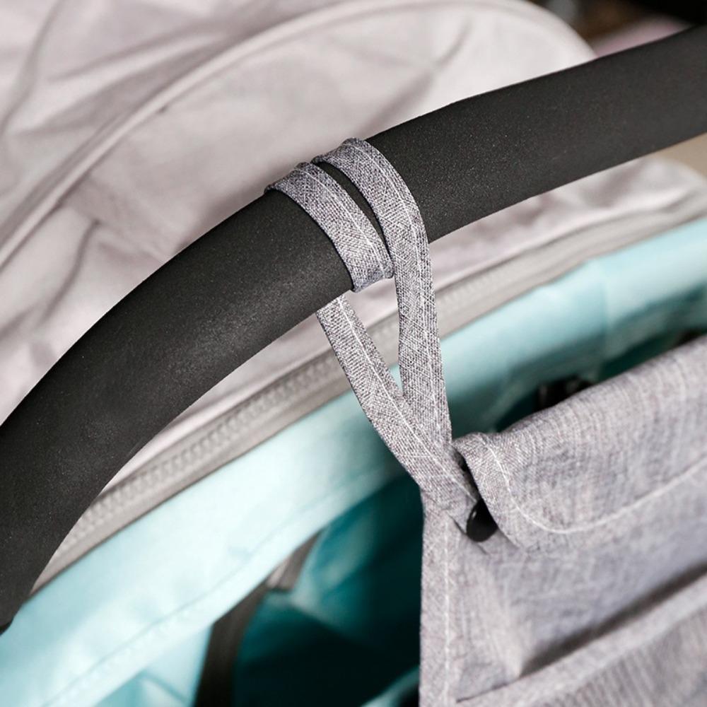 2Pcs Double Pockets Carriage Pram Storage Bag Hanging Bag Trolley Net Bag Mommy Organizers  Bottle
