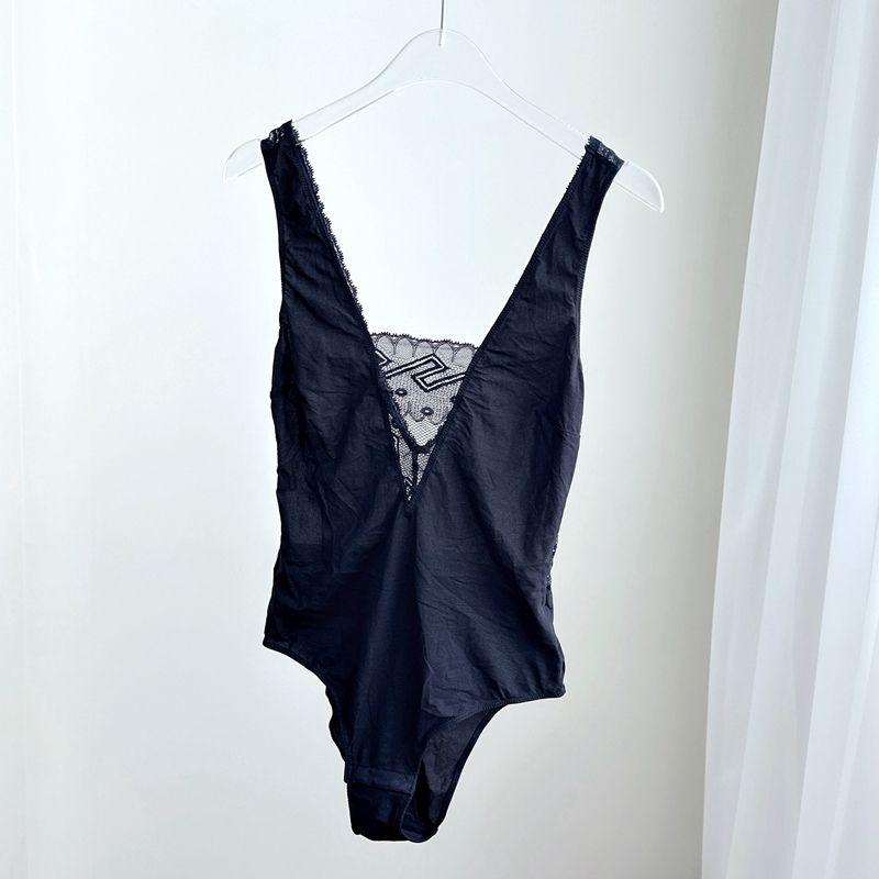 Scandinavian High Street OS Black Camisole Female Outwear Thin Slimming Tight Intimates Elegant Inner Match Jumpsuits