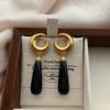 Retro Mysterious Crescent Jewel Earrings Earrings Advanced Simple Light Luxury Niche Design Exquisite Fashion Versatile Earrings